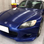 カーフィルム、ホンダ　S2000　ガラス全面遮熱フィルム施工で入庫。