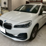 カーフィルム、BMW 2シリーズ リヤ全面（5%）UVカットスモークフィルム施工