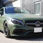 AMG C63S 注目度急上昇のカラープロテクションフィルムで、ボディ色変&保護!