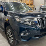 カーフィルム、トヨタ ランクルプラド リア全面(GY-15IR)遮熱スモークフィルム施工