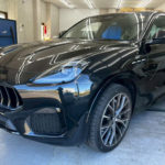 カーフィルム、マセラティ　グレカーレ　リア全面（GY-15IR）遮熱スモークフィルム施工