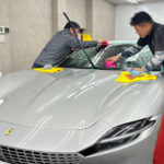 フェラーリ　ローマ スパイダー　フロントガラス専用保護フィルム  STEK「DYNOtop」を施工！