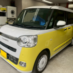 カーフィルム、ダイハツ キャンバス リヤ全面（5%）遮熱スモークフィルム施工