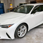 カーフィルム、レクサス IS リア全面(HCD-10G)遮熱スモークフィルム施工