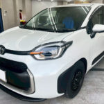 カーフィルム、トヨタ シエンタ リア全面(GY-3IR)遮熱スモークフィルム施工