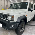 カーフィルム、スズキ ジムニーノマド リヤ全面（15%）遮熱スモークフィルム施工