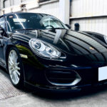 ポルシェ 987ボクスタースパイダー ボディ上面へのプロテクションフィルム施工。